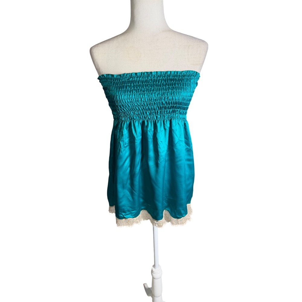 Y2K Victoria's Secret Teal Babydoll Halter Top – S